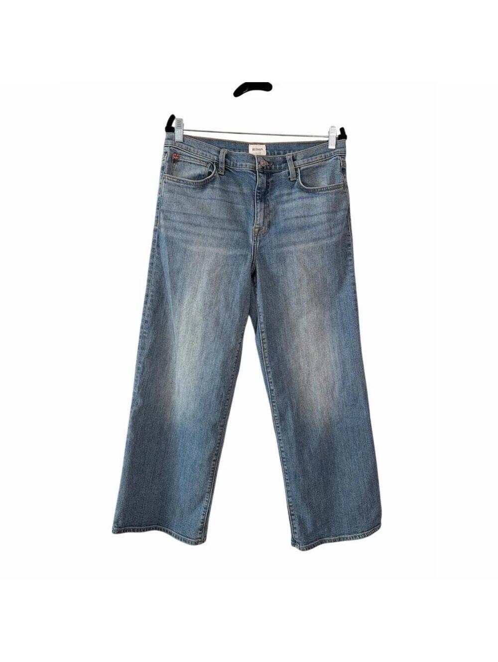 HUDSON London Womens Jeans Size 32 Light Blue High Rise Wide-Leg Straight